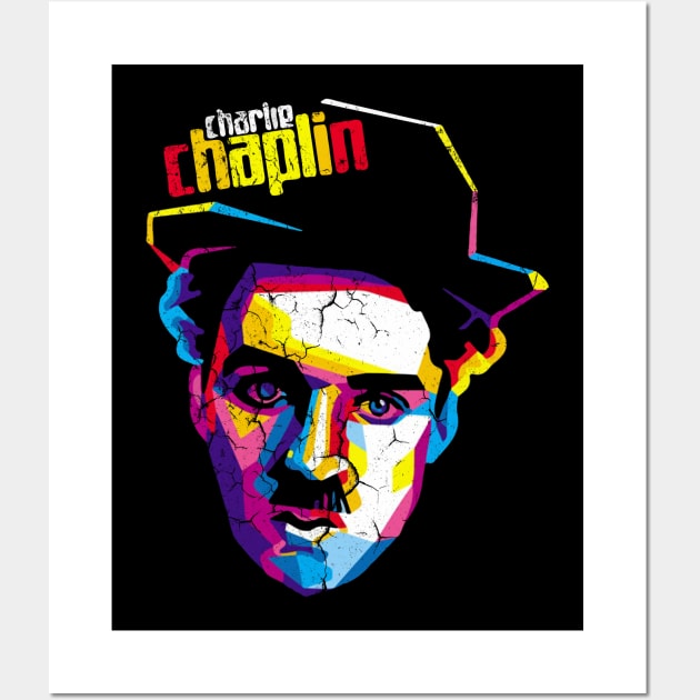 CHARLIE CHAPLIN WPAP ART Wall Art by Freedom Haze